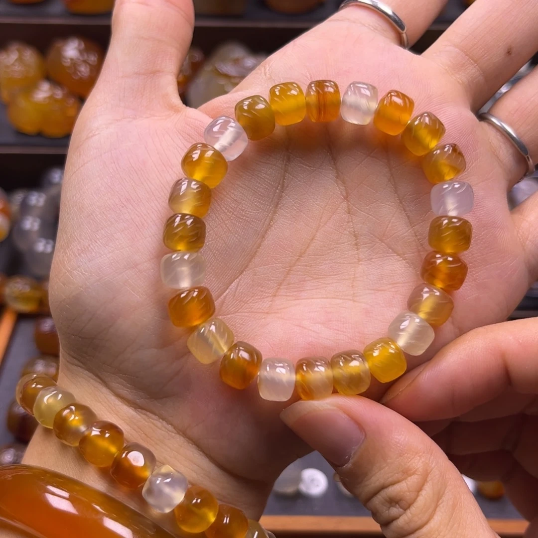 玛瑙/玉髓未镶嵌手链特价手串，嘎嘎漂亮