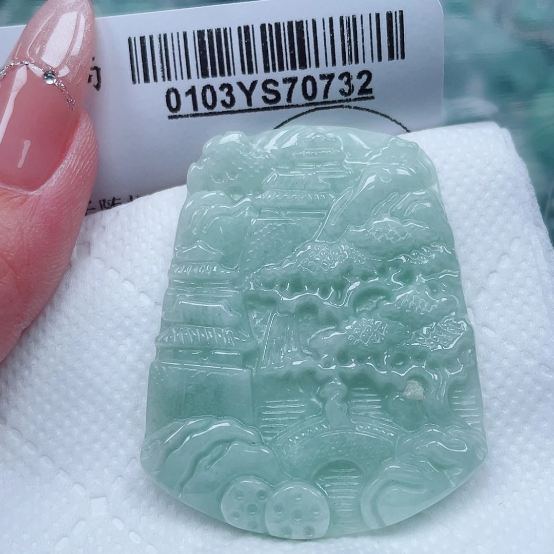 翡翠未镶嵌吊坠(不含链)