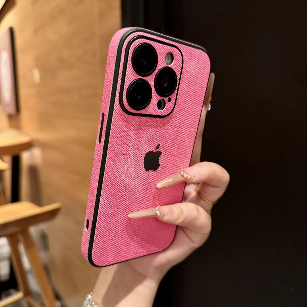 熏衣紫适用苹果16promax手机壳全包15牛仔布14自带镜头膜13/12女