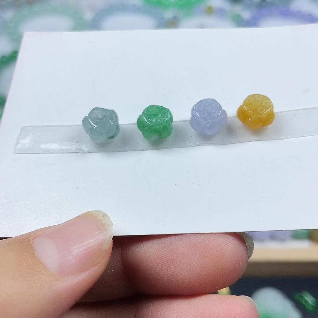 翡翠未镶嵌手链天然缅甸翡翠A货卡9