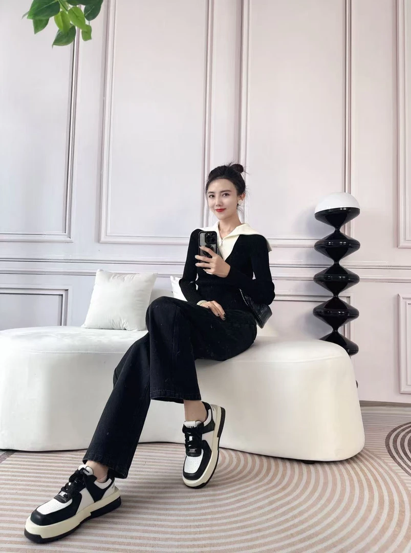 气质高腰休闲裤设计师时尚无弹力女装牛仔裤103302107