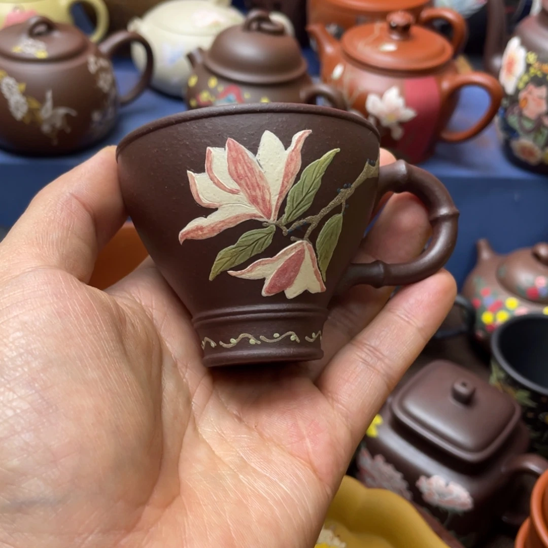 红泥茶杯紫砂主人杯100cc