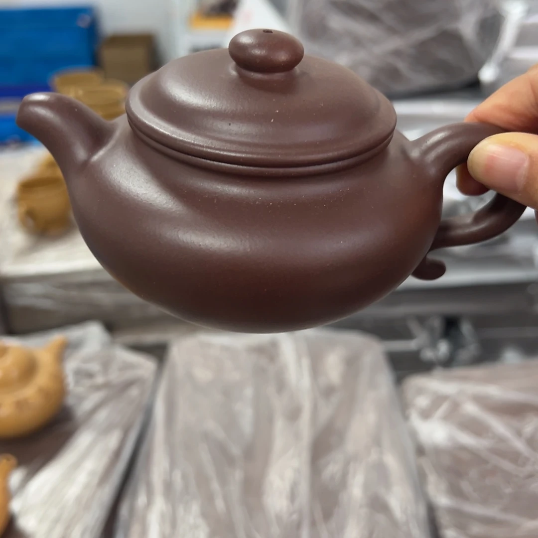 紫砂茶壶黄龙山原矿紫砂紫泥290