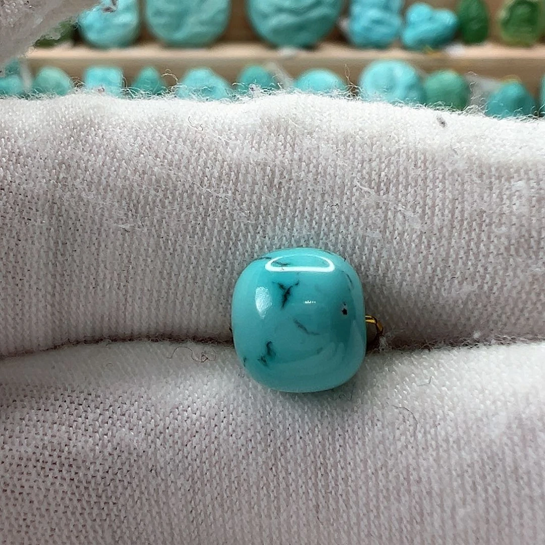 未镶嵌绿松石老型珠8.4x7.6mm