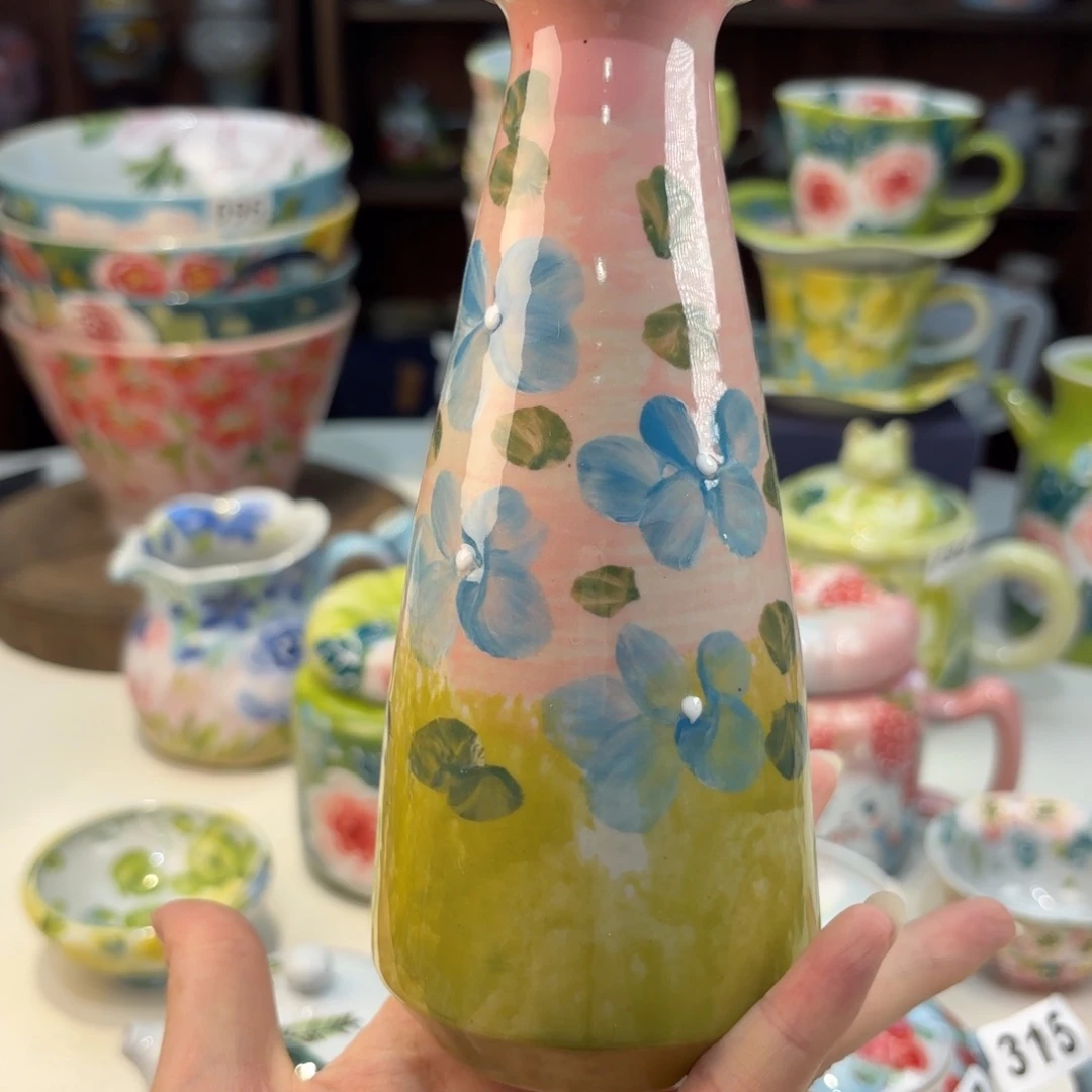 瓷片景德镇手绘高温釉下彩陶瓷茶具