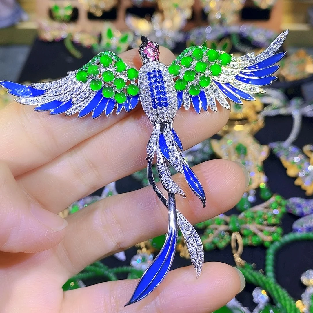 吊坠(不含链)银S925镶嵌翡翠