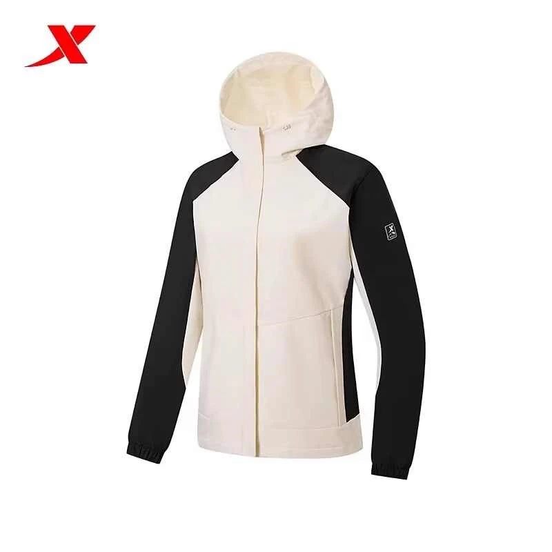 女子新款防风保暖运动夹克特步冲锋衣女款爆款2025新款