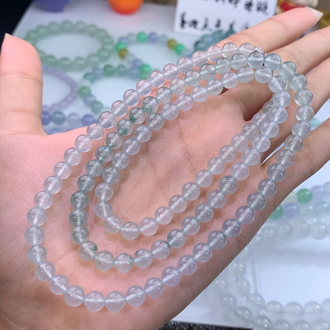 未镶嵌手链翡翠高冰飘花项链
