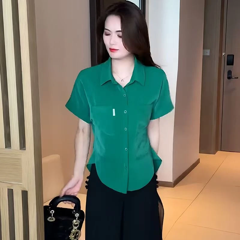 早春穿搭衬衫休闲时尚洋气气质显瘦减龄女神上衣07