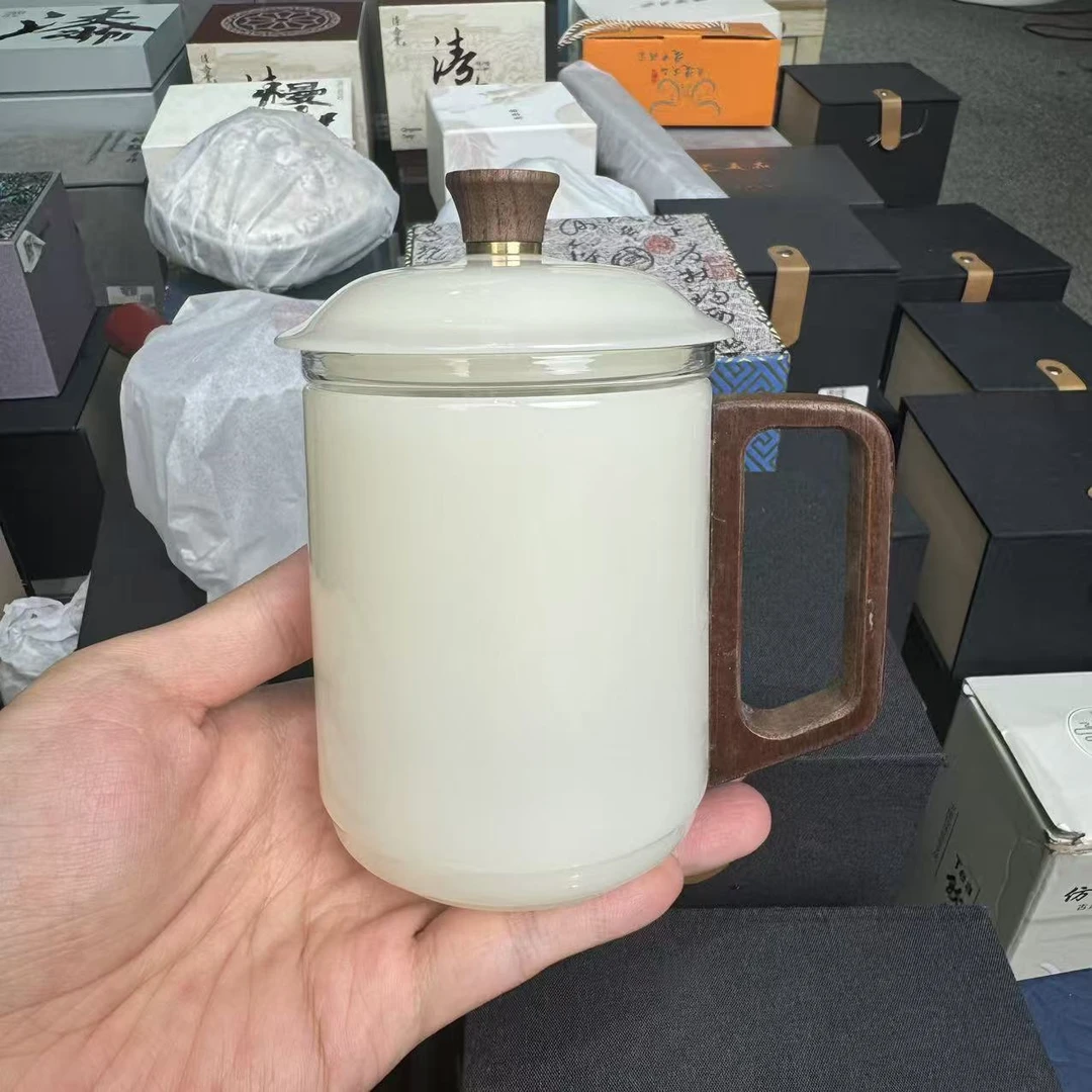 叶林强冰种玉瓷办公杯 6278