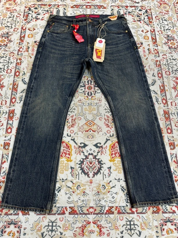 （赤耳丹宁KM8026)怀旧2025新款重磅20oz新款复古无弹直筒宽松裤