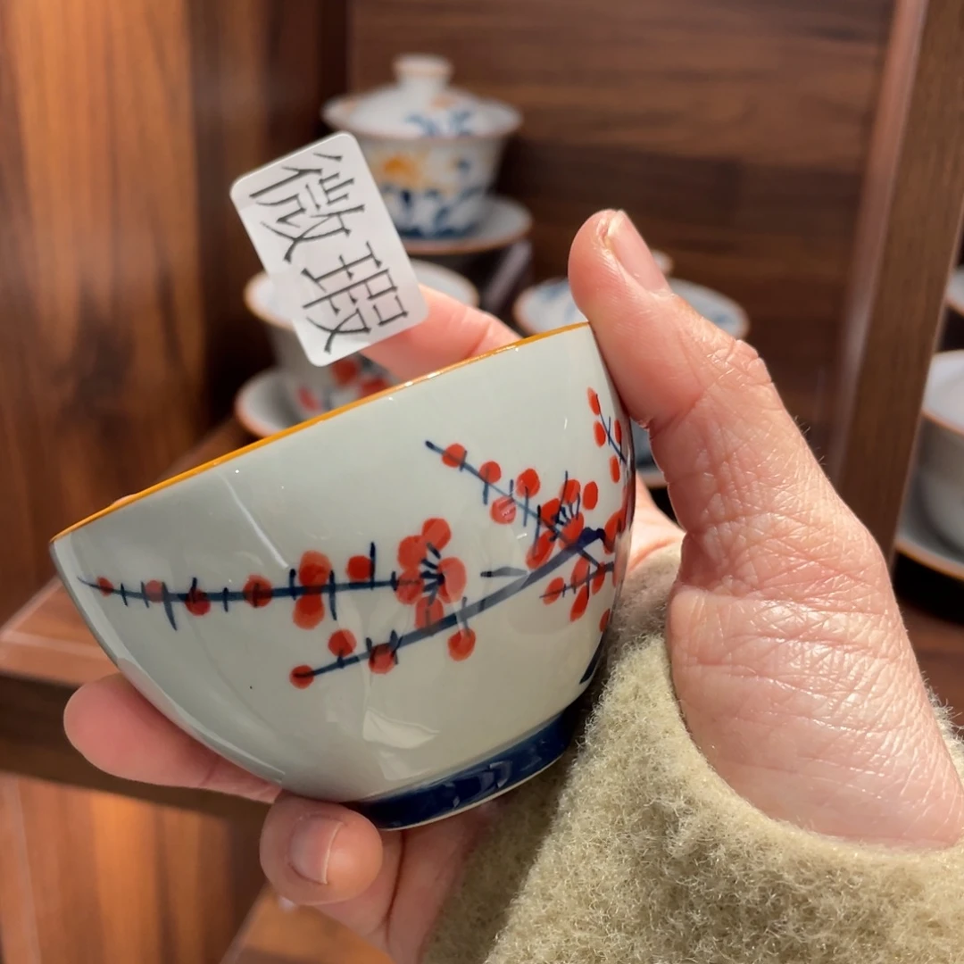 微瑕釉下彩纯手绘