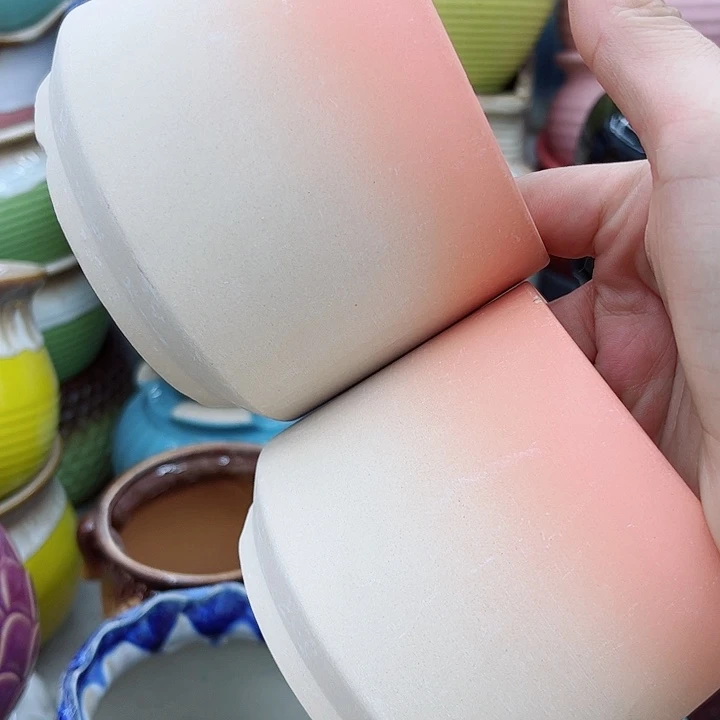 多肉绿植陶瓷花盆9.9包邮，有孔