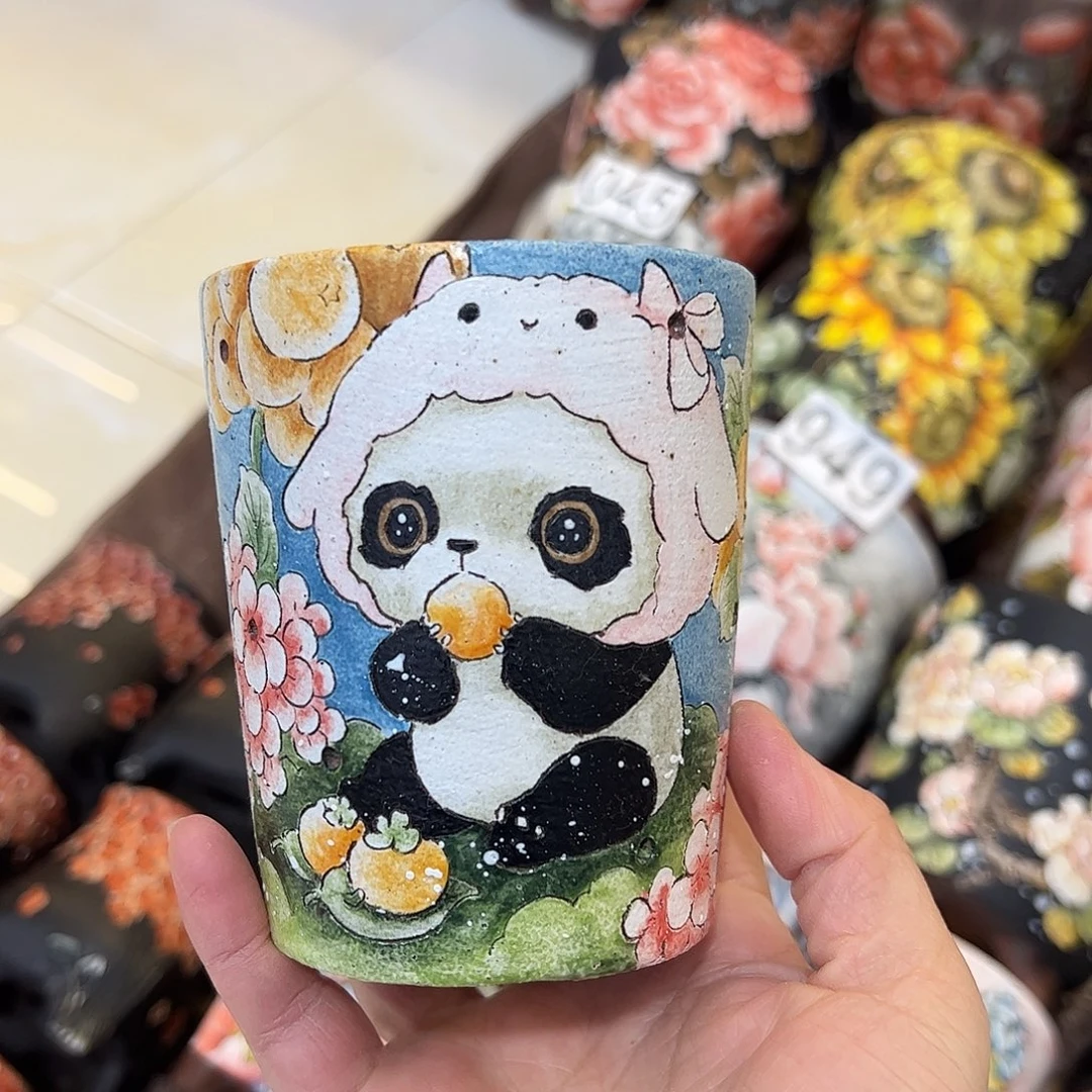 景德镇炫彩手绘口7.5高10