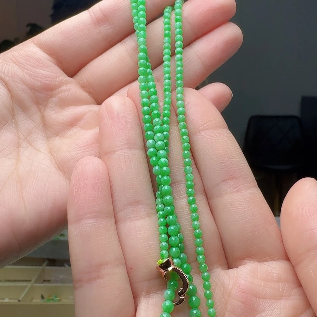 翡翠未镶嵌项链天然