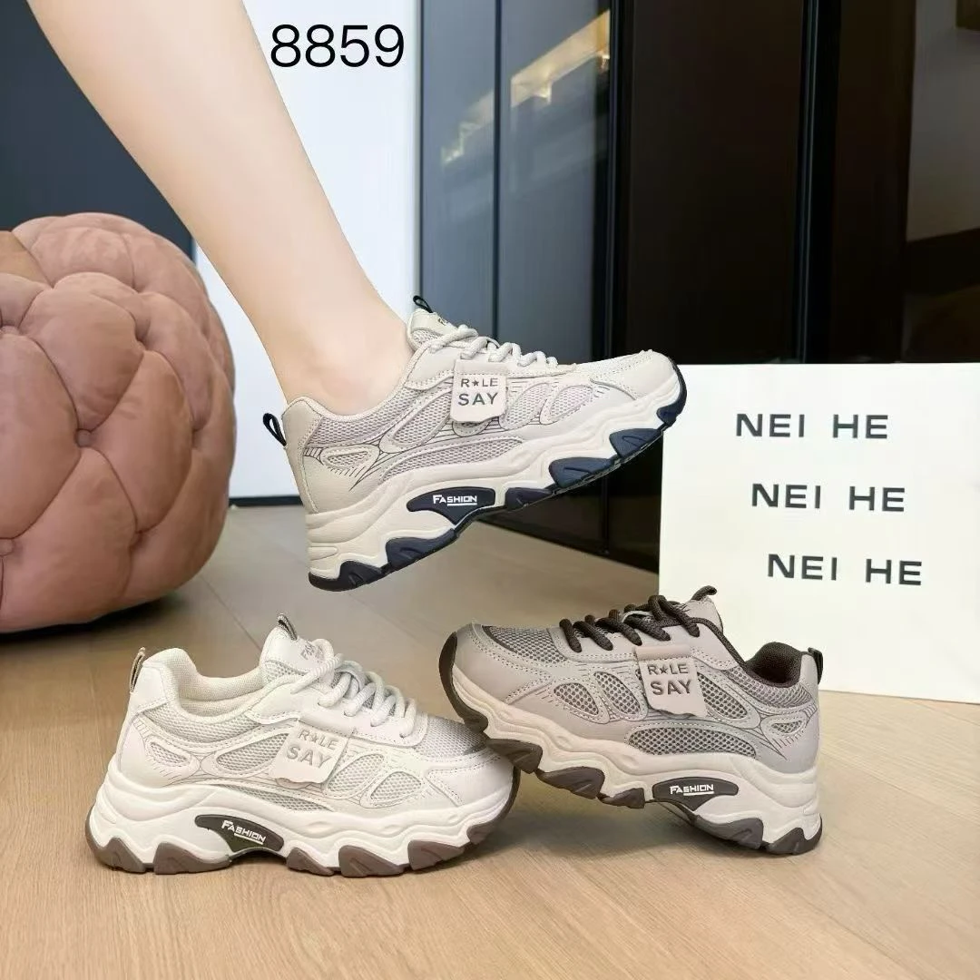 厚底老爹鞋女春秋款网面透气显脚89