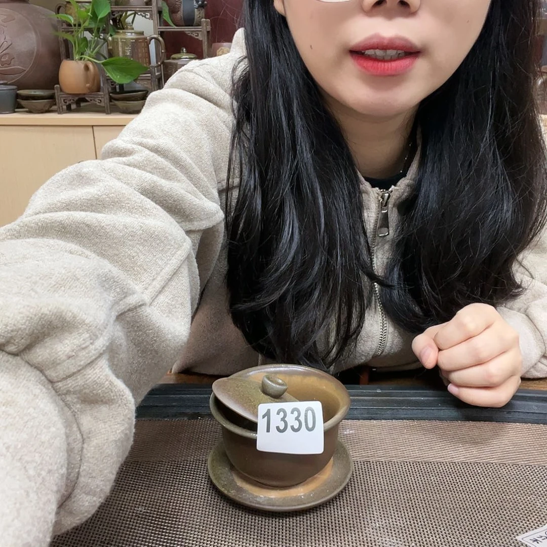 壶一**尚1330老韩坭兴陶（0.0）柴烧三才盖碗