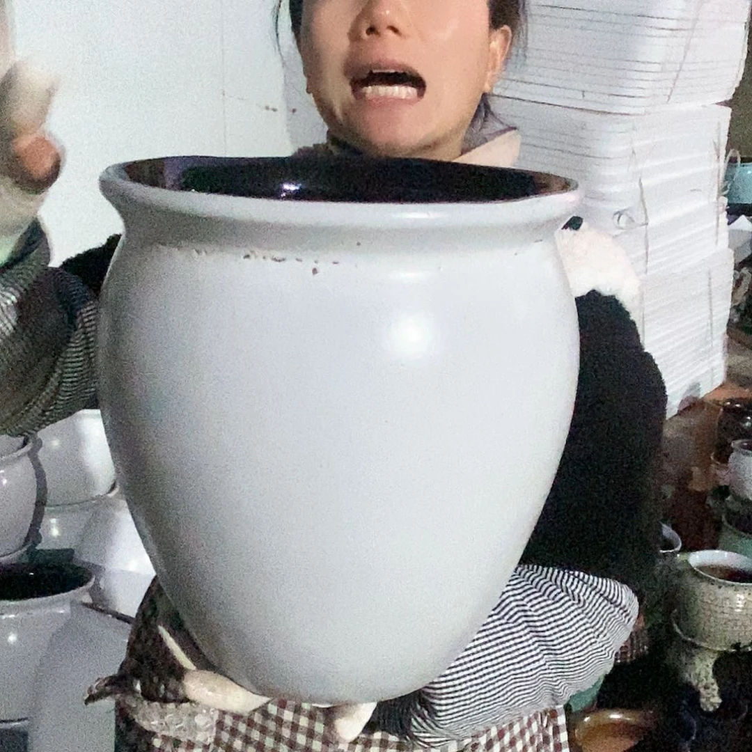 紫砂花盆瑕疵口27高30