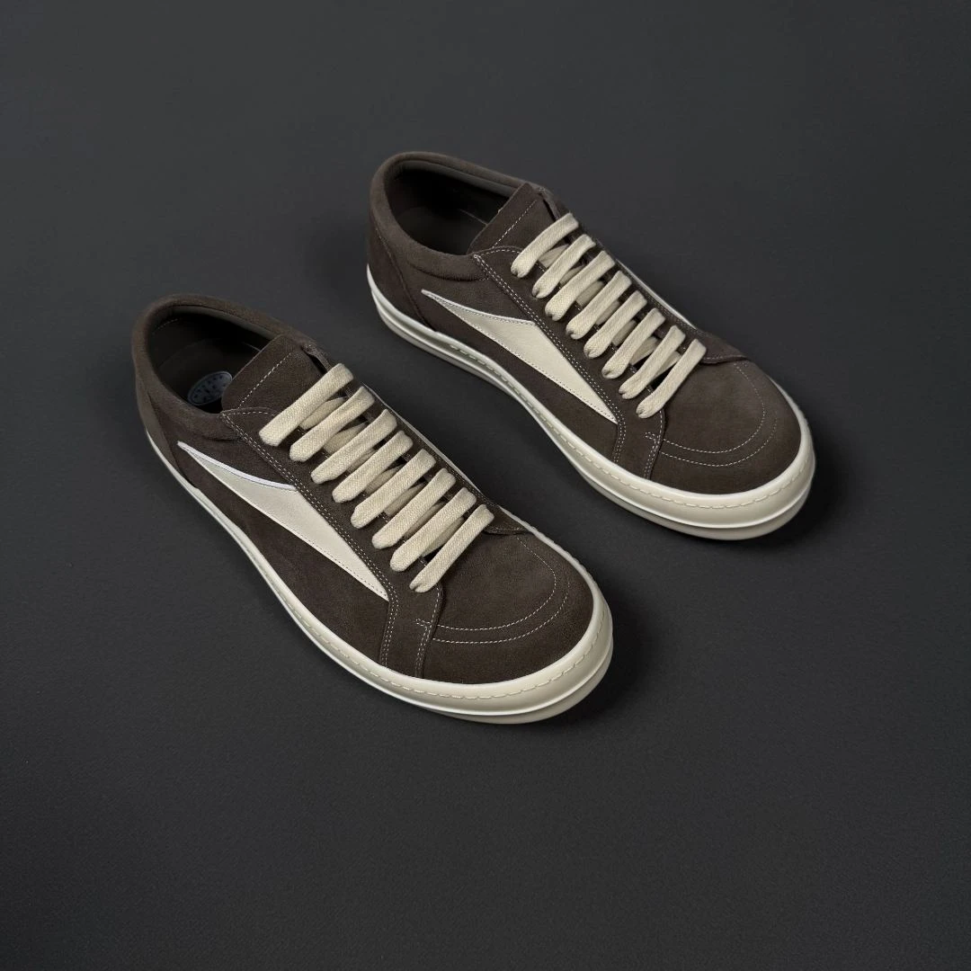 RNNK OMMES咖啡色麂皮欧美风RO高街潮流低帮万子百搭休闲板鞋经典