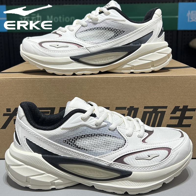 鸿星尔克运动跑步鞋女2025春夏季新款女士轻便缓震休闲慢跑老爹鞋