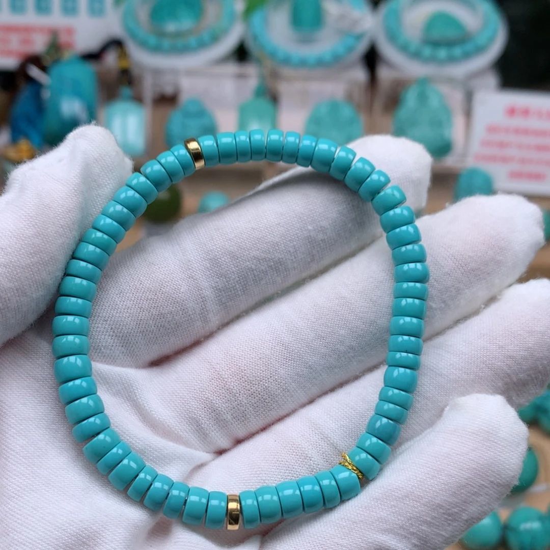 未镶嵌绿松石珠宝奇石5.8mm