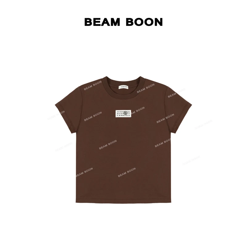 Beam Boon |【六六T】紧密新疆长绒棉织带撞色休闲显瘦短袖