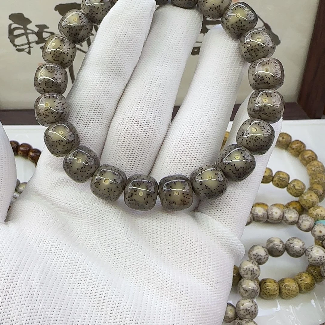 手串星月菩提卡11.5黑冰小细星无烟花