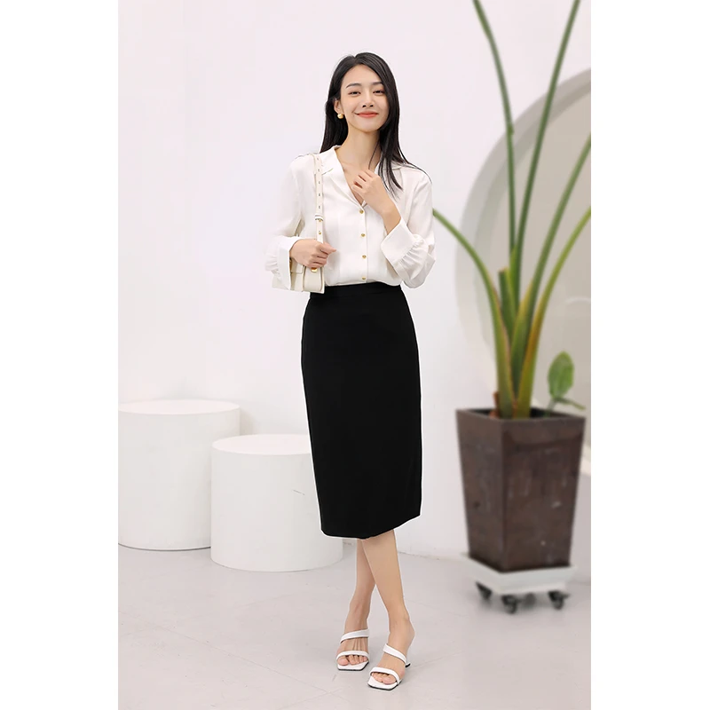 【湘湘专属】慕江南-衬衫-大V翻领衬衫