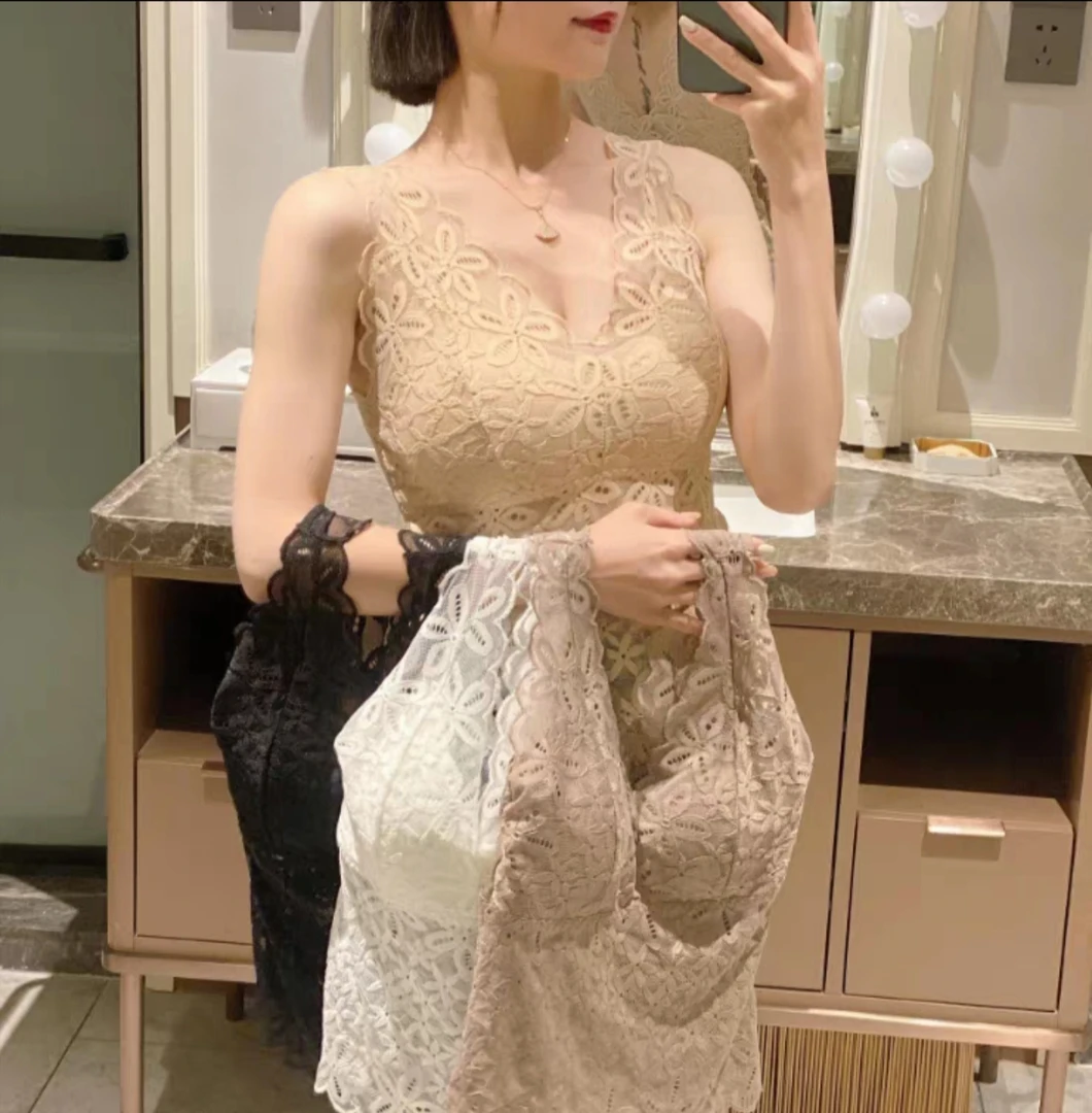 美背网红爆款背心长全蕾丝裹胸防走光百搭内衣打底免穿文胸背心