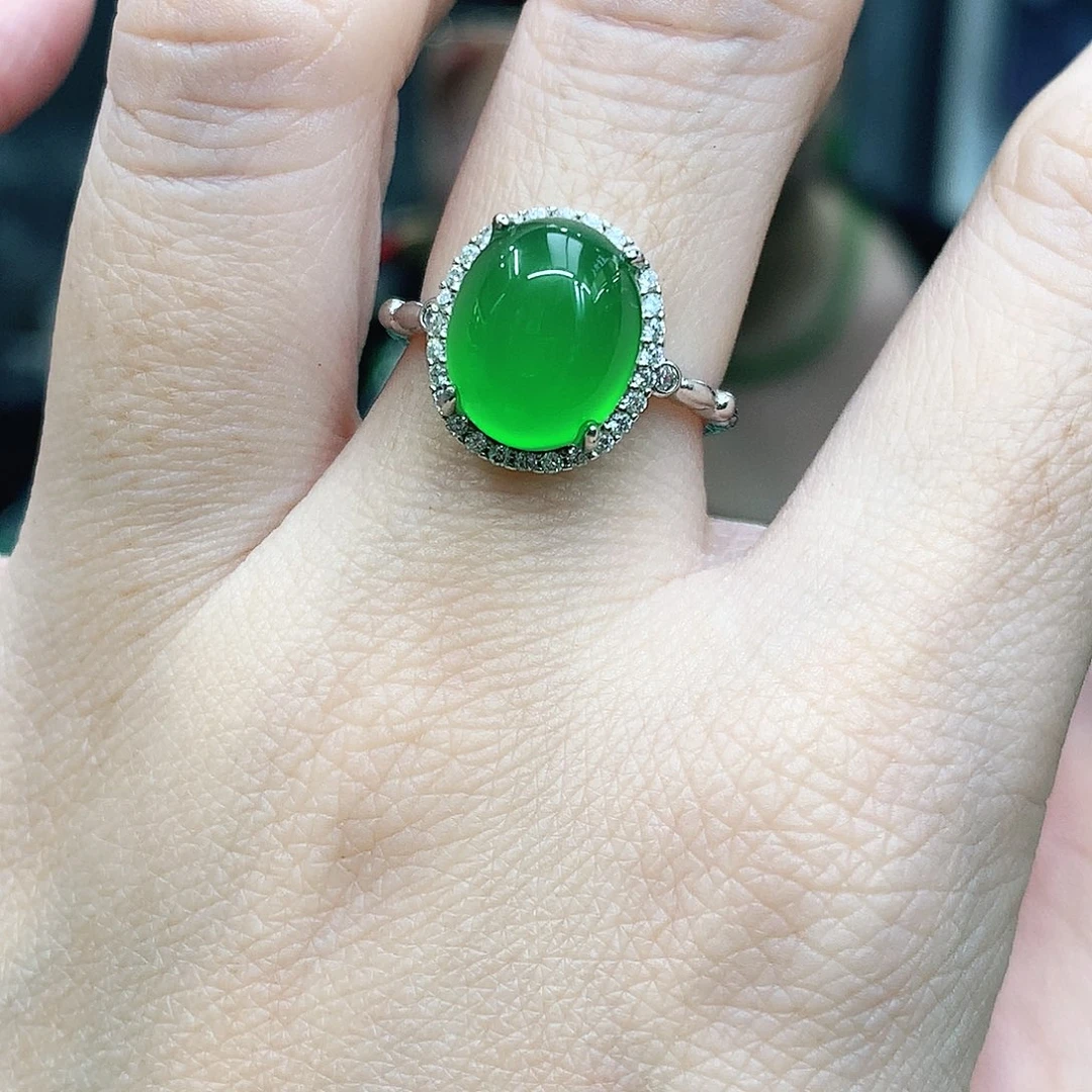 银S925镶嵌戒指玛瑙/玉髓