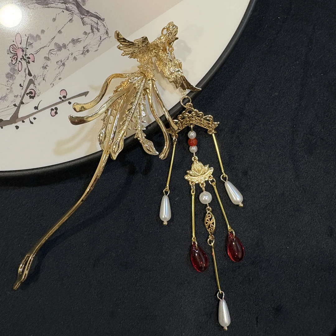 【云鬓花颜阁发钗】金银凤舞新中式汉服发饰仙气古风发饰B32