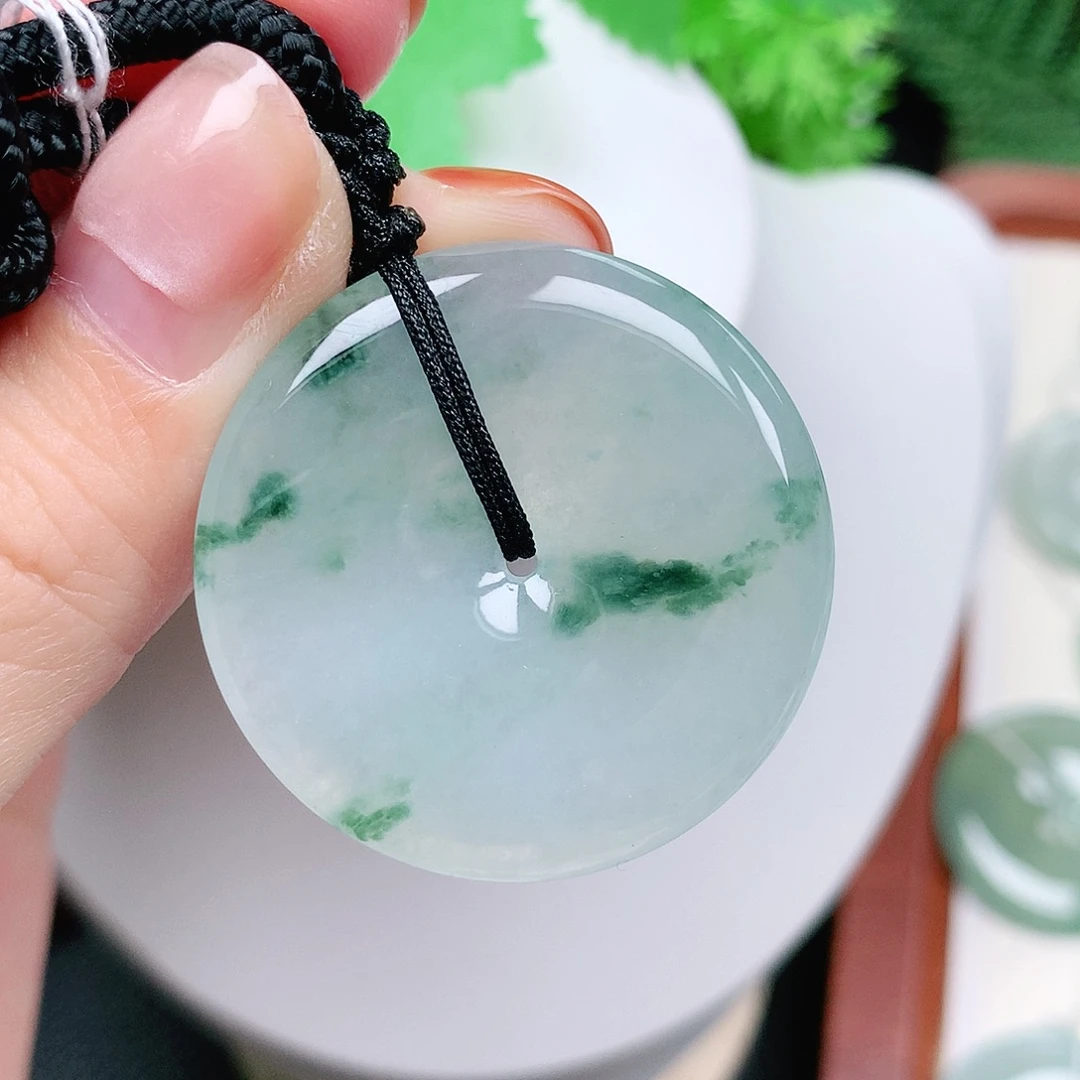 翡翠未镶嵌颈饰平安35-5.2