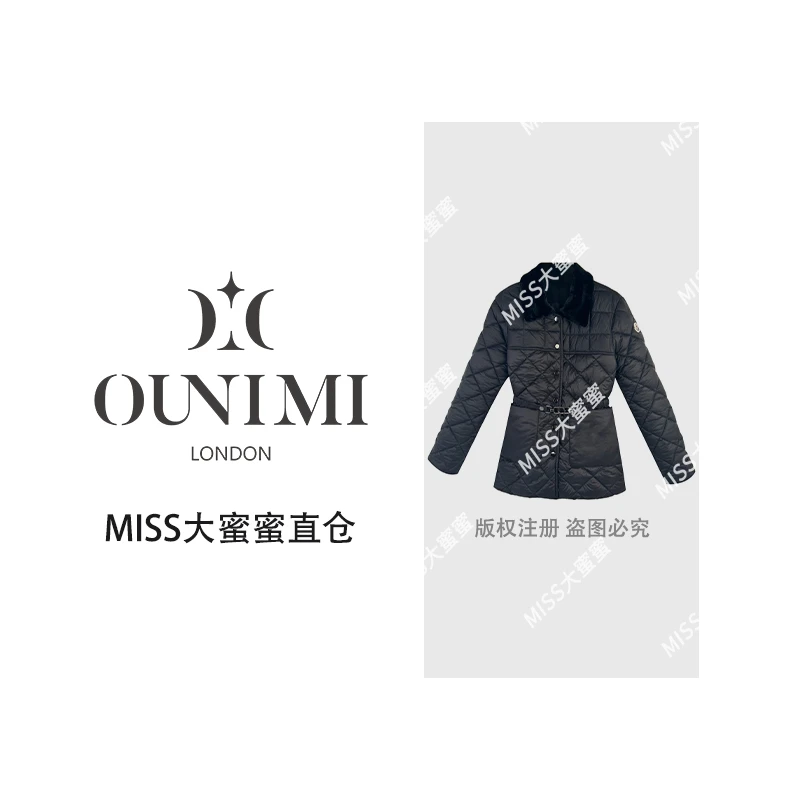欧倪蜜 OUNIMI【轻暖菱格】时尚翻领菱格收腰显瘦棉服外套353301【T】