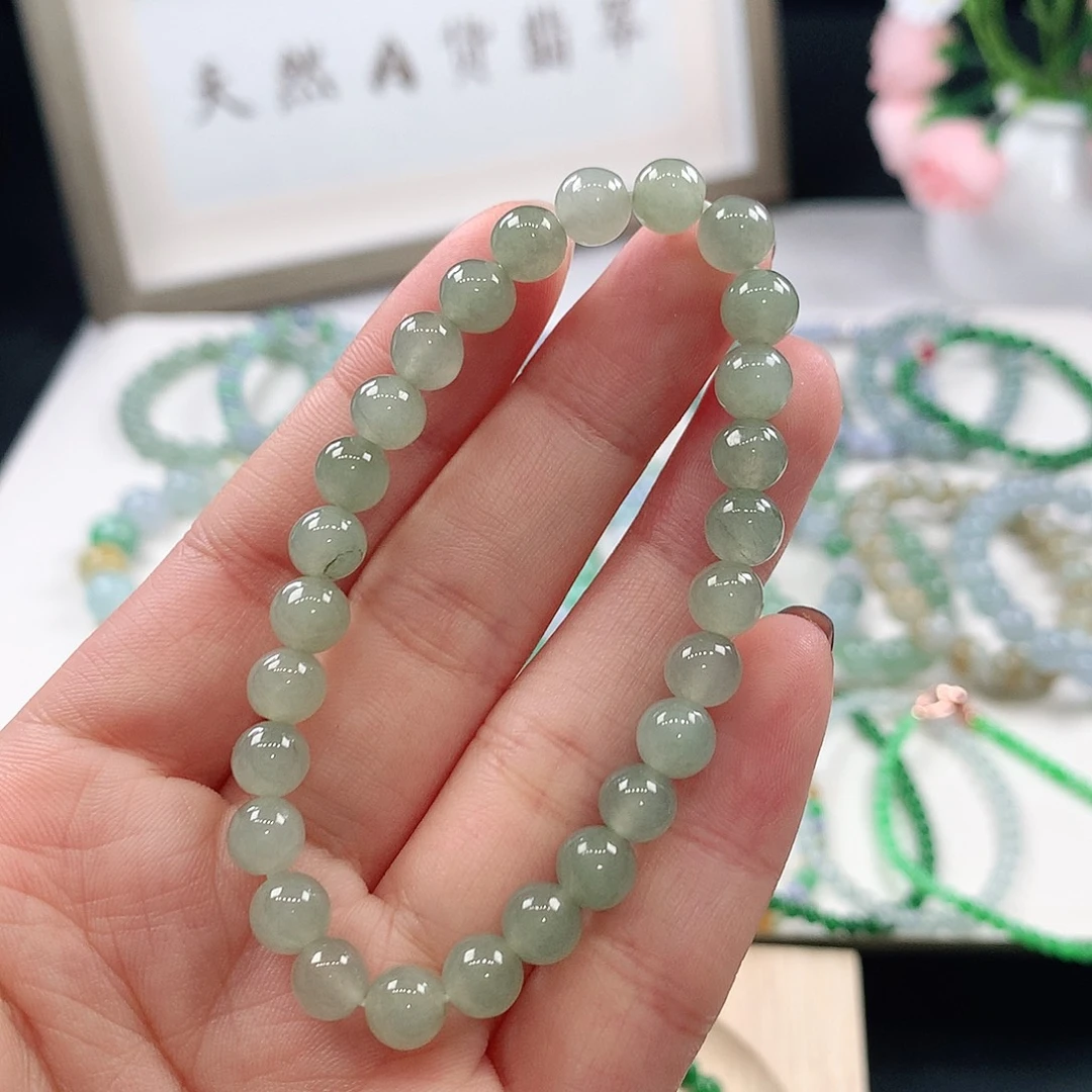 翡翠未镶嵌手链6.6mm