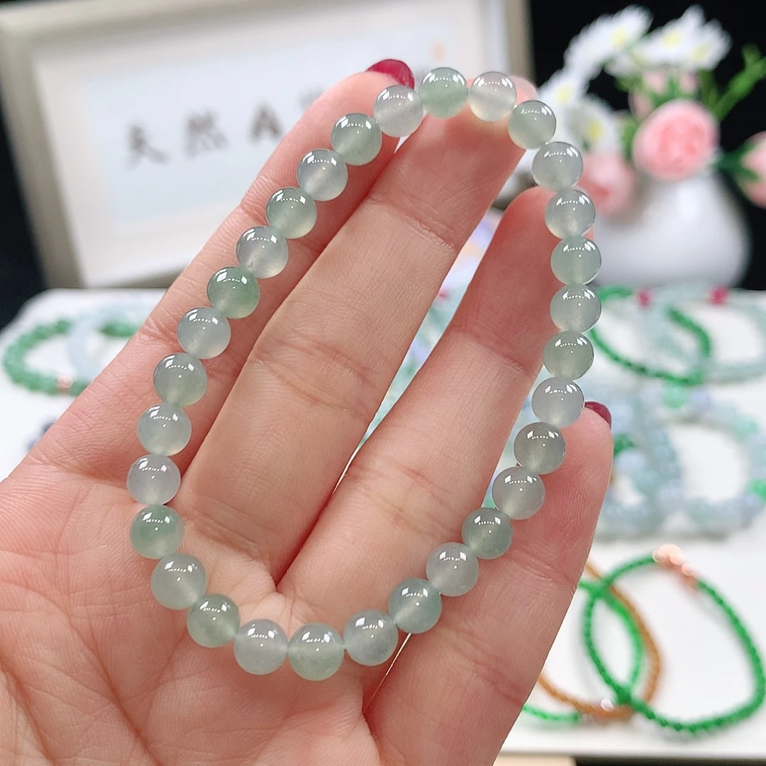 翡翠未镶嵌手链6mm