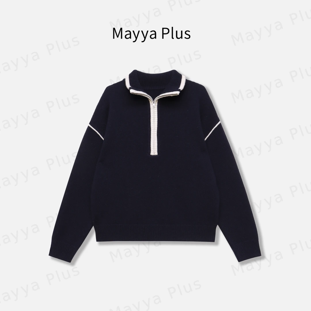 【热能毛衣】Mayya Plus 100羊毛轻奢气质显瘦百搭毛织上衣32448370