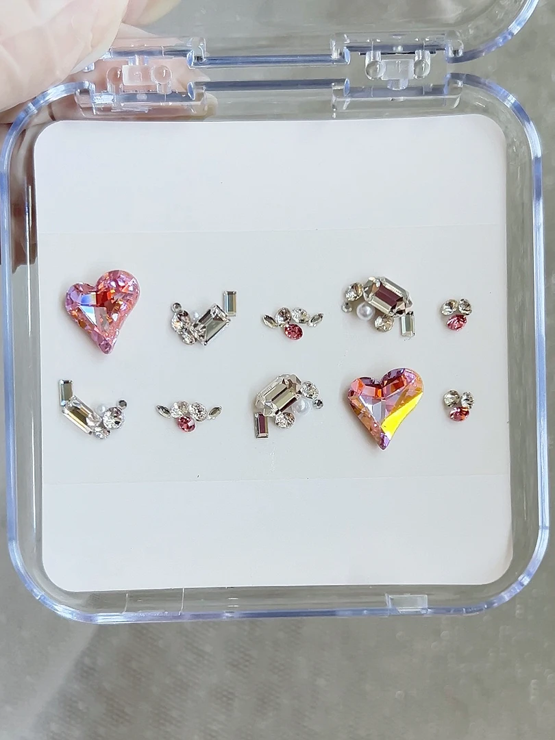 B039号美甲钻材料包套盒春夏多巴胺美甲套装组合锆石一整套