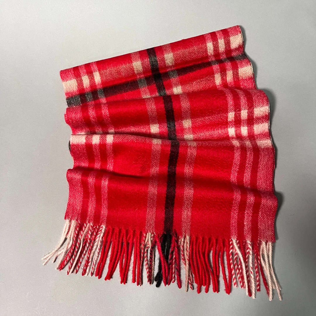 厚款纯羊毛不掉色百搭英伦不起球极简风保暖格子围巾