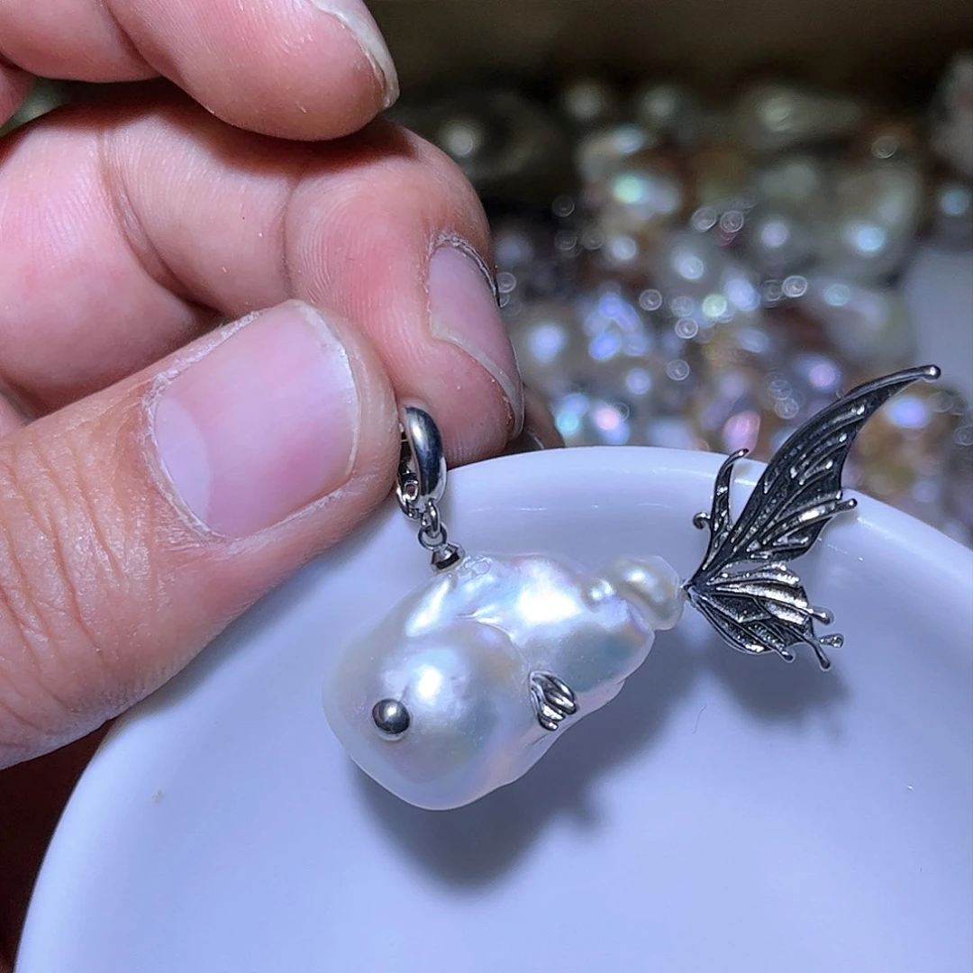 淡水珍珠未镶嵌吊坠(不含链)你**天152