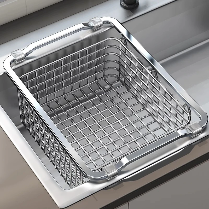 帅仕厨房304不锈钢水槽沥水架洗碗槽滤水洗菜盆碗碟收纳架沥水篮
