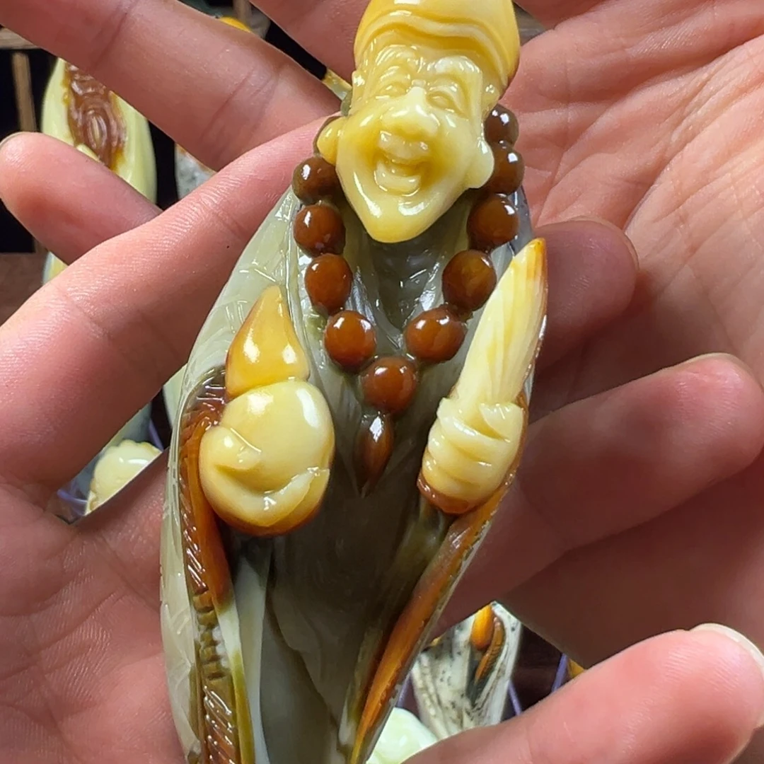 未镶嵌岫玉手把件天然岫玉
