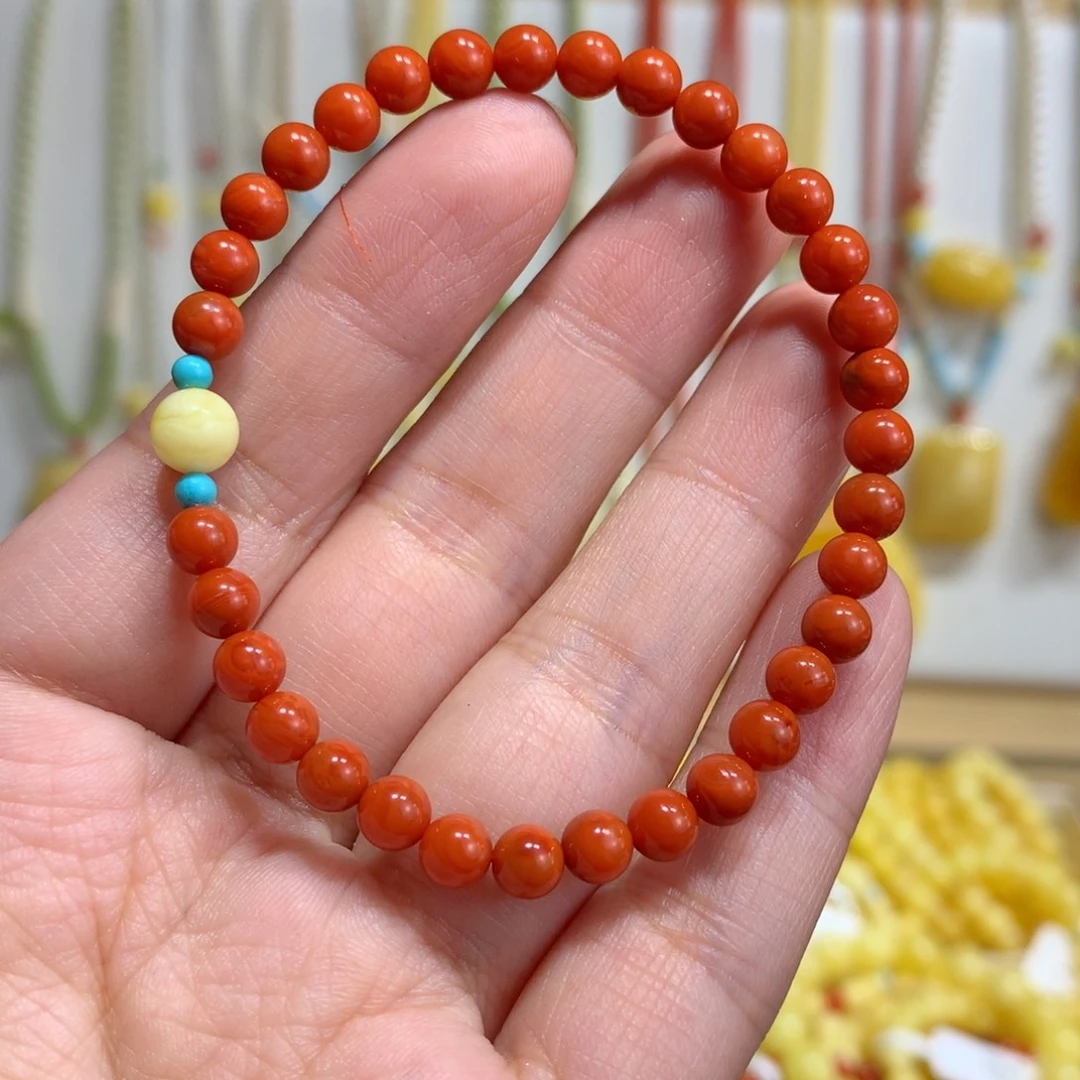 南红玛瑙未镶嵌手链5mm