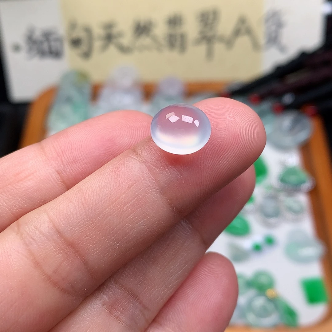 翡翠裸石缅甸天然A货翡翠冰种蛋面