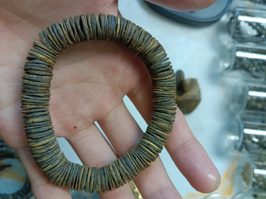 沉香沉香沉水片片珠9mm