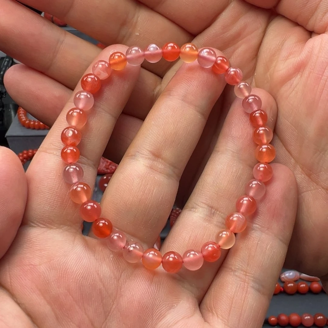 南红玛瑙冰红水果串 5mm+未镶嵌