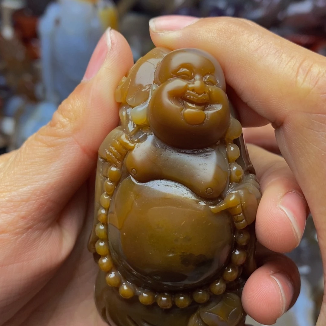 玛瑙/玉髓手把件未镶嵌