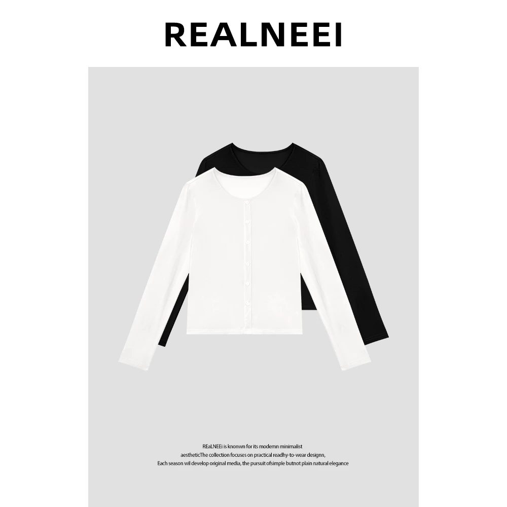 【REALNEEI】极简倒T百搭毛织上衣RLMMP4SY06141