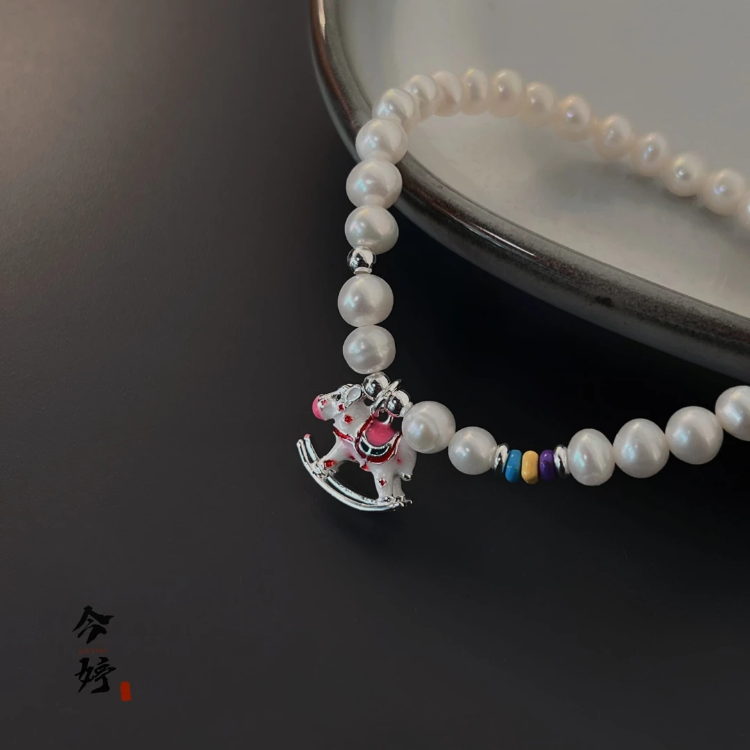 925银手链 气质时尚设计感减龄百搭俏皮小木马手链配饰-HT25859S