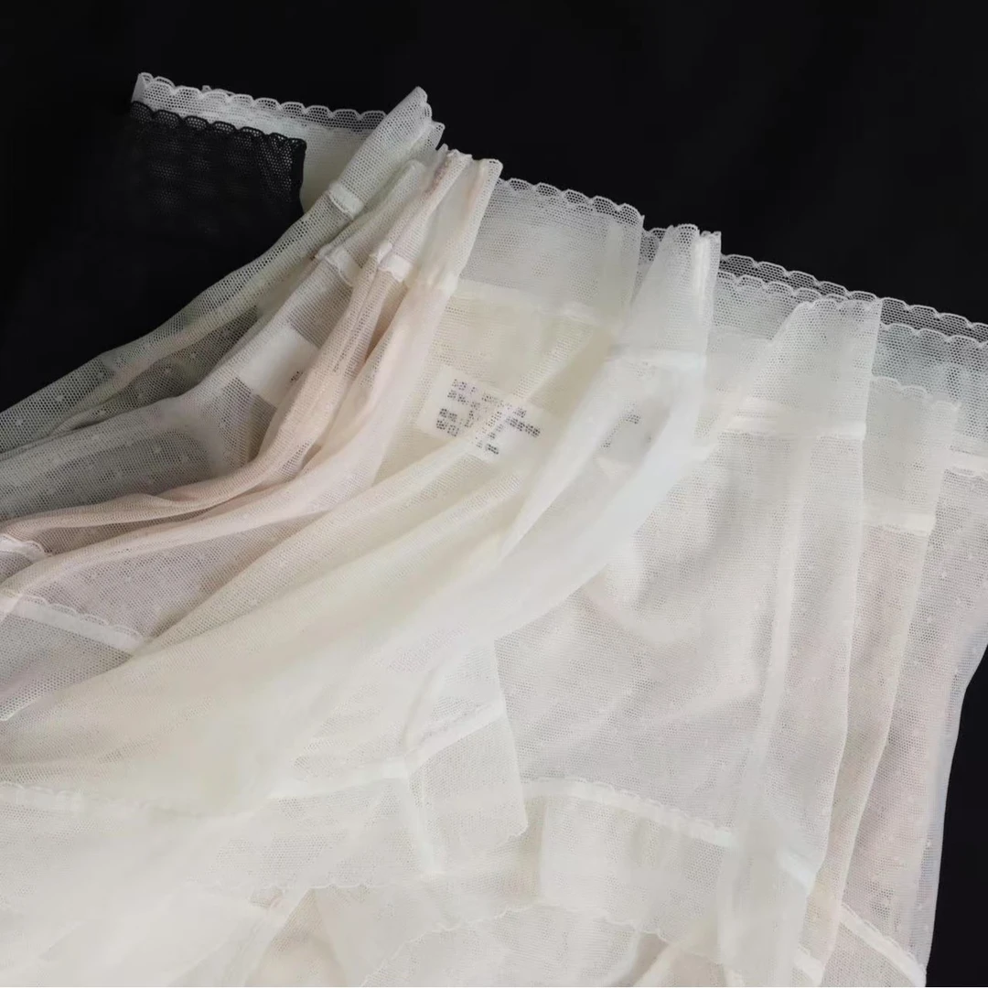 超薄法式网纱蕾丝内裤女舒适裸感亲肤轻柔软糯极简风少女三角内裤