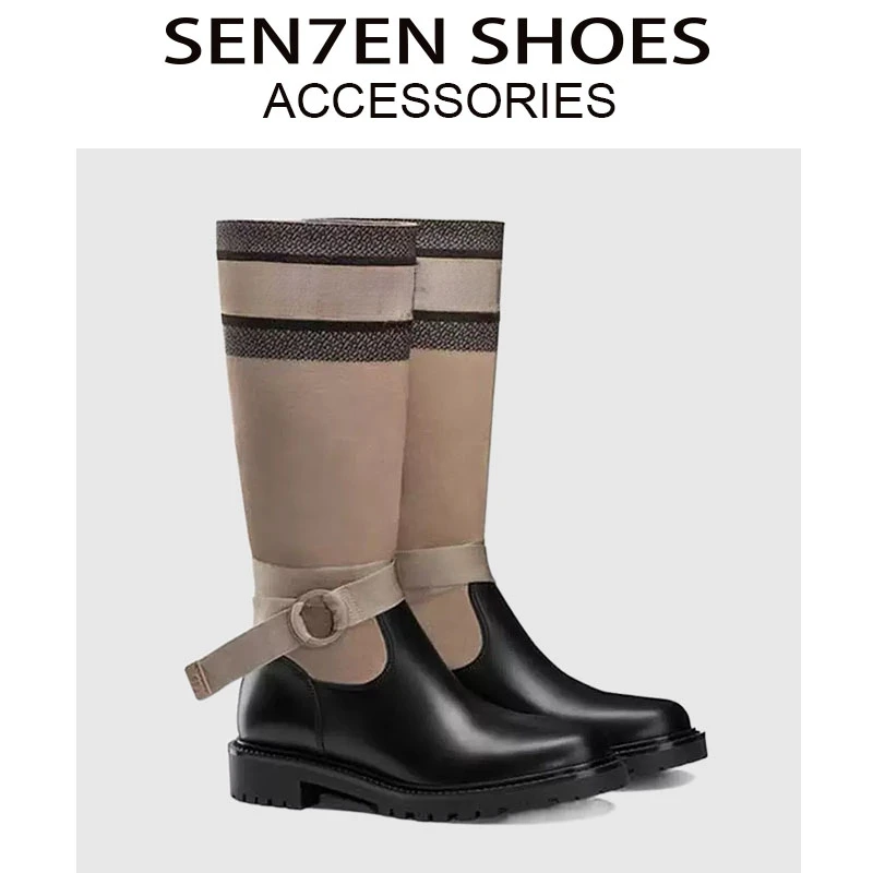 【会会专属】2025小香风长靴D家刺绣字母长靴靴子